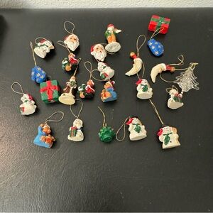 Vintage Lot of 24 Assorted Christmas miniatures Ornaments